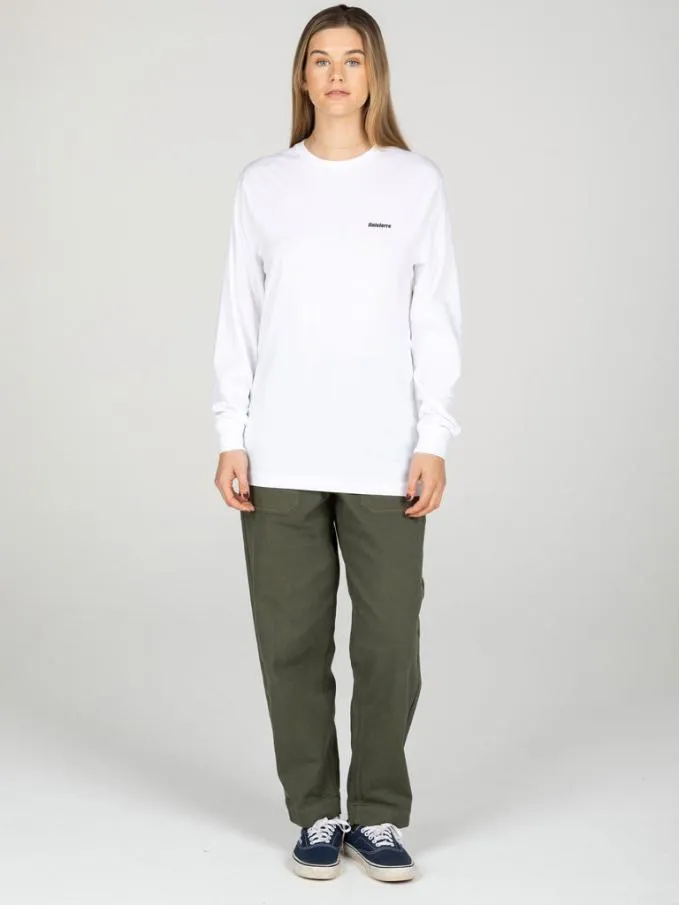 Women Harlyn Logo Long Sleeve TShirt White Finisterre Tops and TShirts