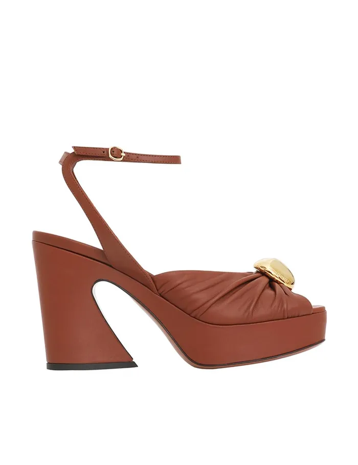 Women Heels Zimmermann Gleam Sandal 120 Tan