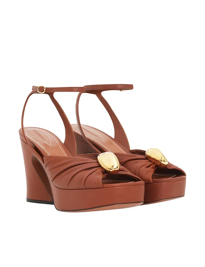 Women Heels Zimmermann Gleam Sandal 120 Tan