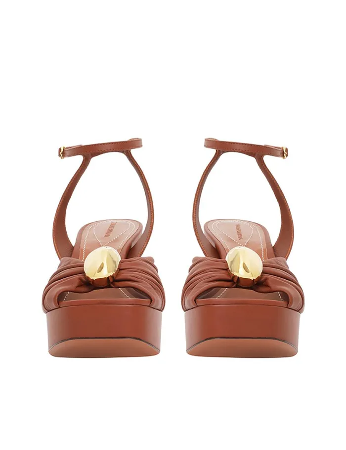 Women Heels Zimmermann Gleam Sandal 120 Tan