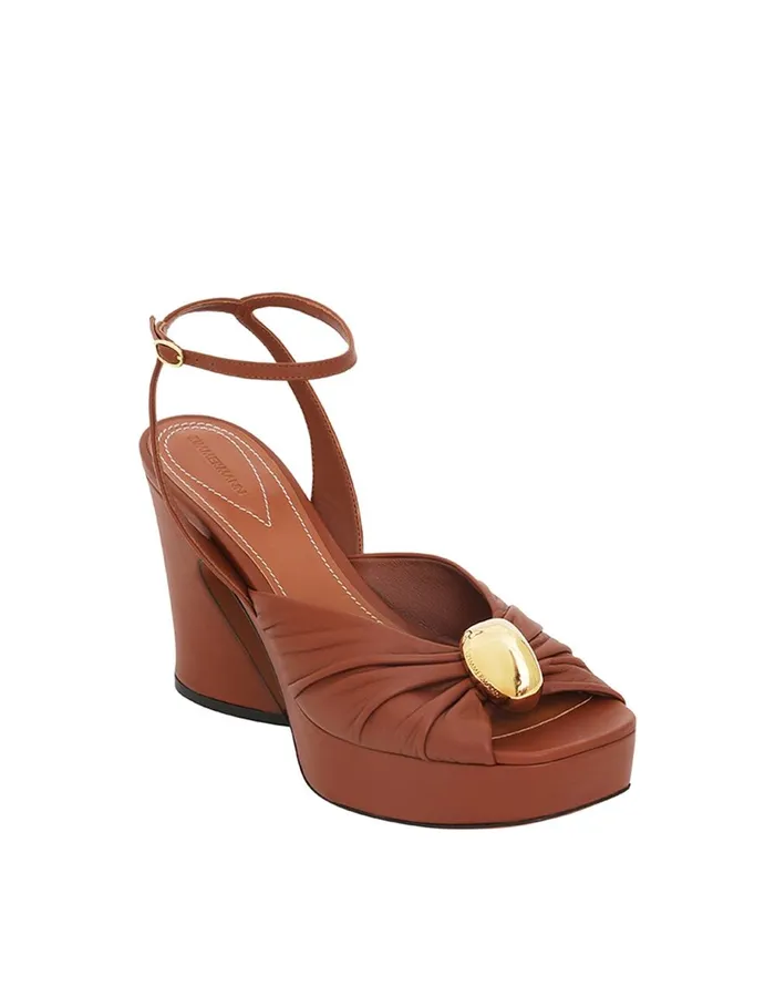 Women Heels Zimmermann Gleam Sandal 120 Tan