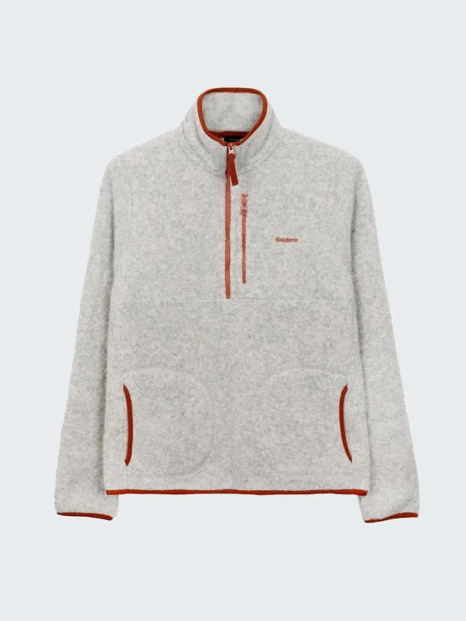 Women Hegen 14 Zip Wool Fleece Dove Grey Finisterre Fleece