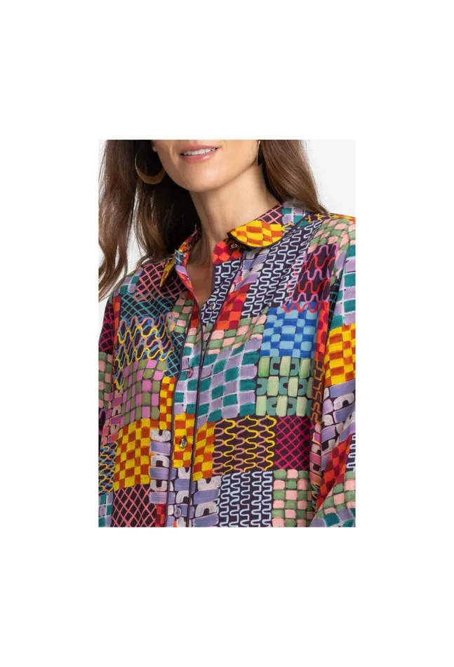 Women Isadora Waves Silk Blouse Isadora Waves Johnny Was Tops