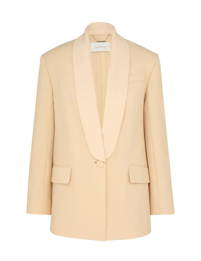 Women Jackets and Coats Zimmermann Illustration Shawl Tux Jacket Tea