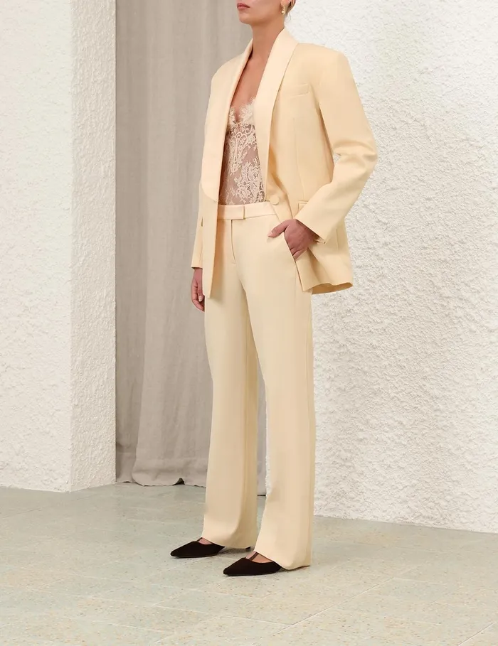 Women Jackets and Coats Zimmermann Illustration Shawl Tux Jacket Tea