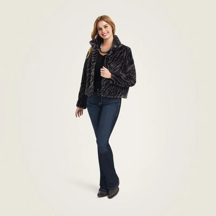 Women Jackets and Vests Ariat City Girl Faux Fur Jacket Black Women Jackets and Vests Ariat City Girl Faux Fur Jacket Black
