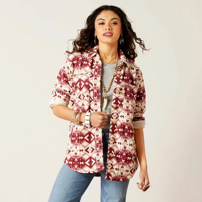 Women Jackets and Vests Ariat Fillmore Shirt Jacket Fillmore Sw Print