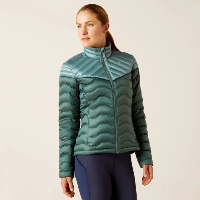 Women Jackets and Vests Ariat Ideal Down Jacket Iridescent Arcticsilver Pine