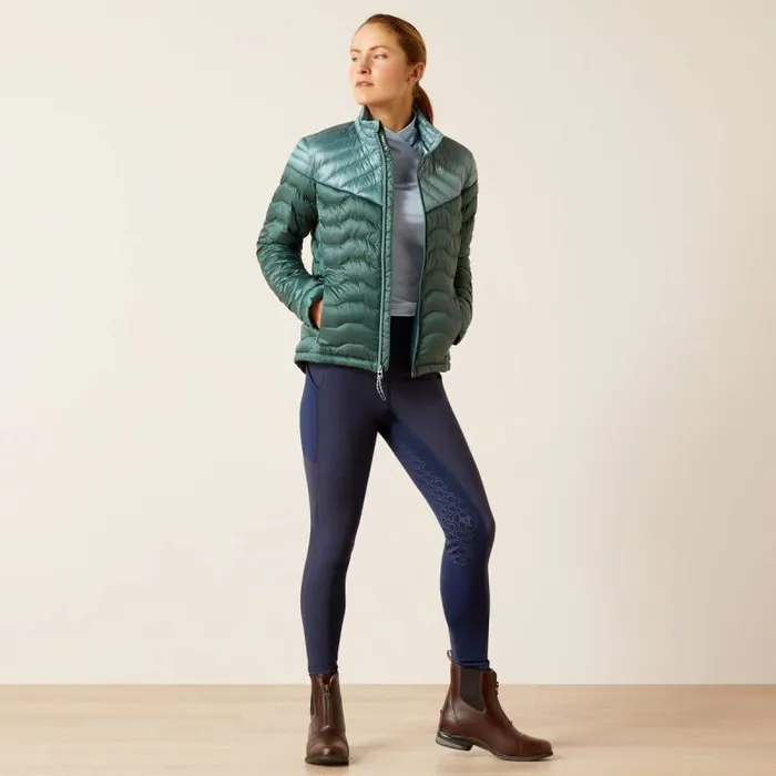 Women Jackets and Vests Ariat Ideal Down Jacket Iridescent Arcticsilver Pine Women Jackets and Vests Ariat Ideal Down Jacket Iridescent Arcticsilver Pine