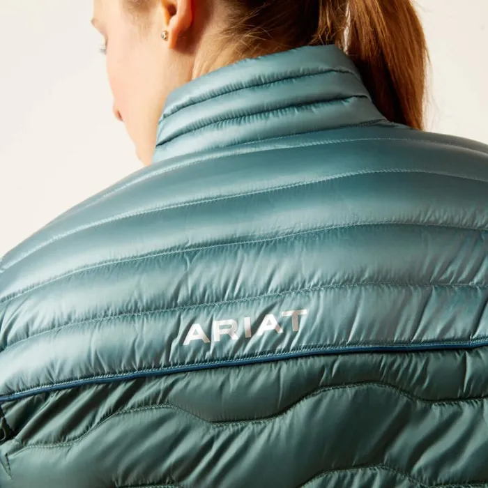 Women Jackets and Vests Ariat Ideal Down Jacket Iridescent Arcticsilver Pine Women Jackets and Vests Ariat Ideal Down Jacket Iridescent Arcticsilver Pine
