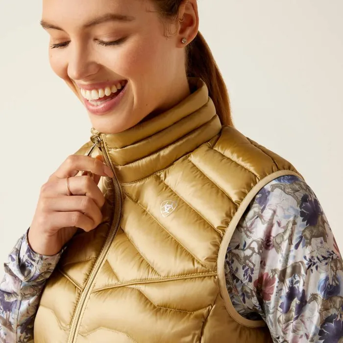 Women Jackets and Vests Ariat Ideal Down Vest Iridescent Fields Of Rye Women Jackets and Vests Ariat Ideal Down Vest Iridescent Fields Of Rye