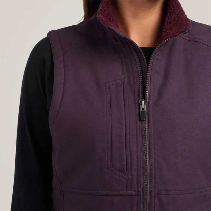Women Jackets and Vests Ariat Rebar DuraCanvas Insulated Vest Plum Perfect Women Jackets and Vests Ariat Rebar DuraCanvas Insulated Vest Plum Perfect