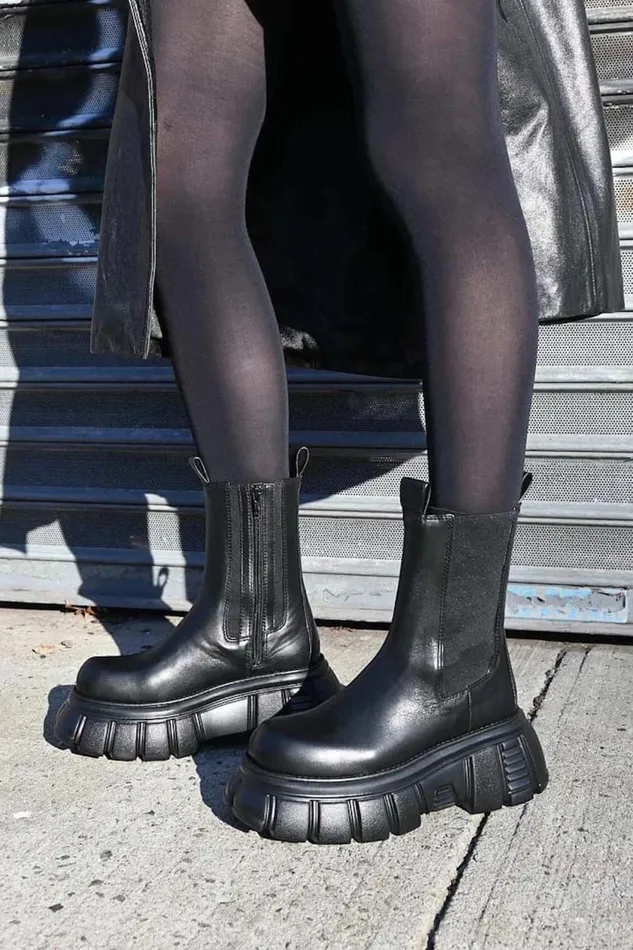 Women Jeffrey Campbell Ankle To Mid STOMPED Black Box