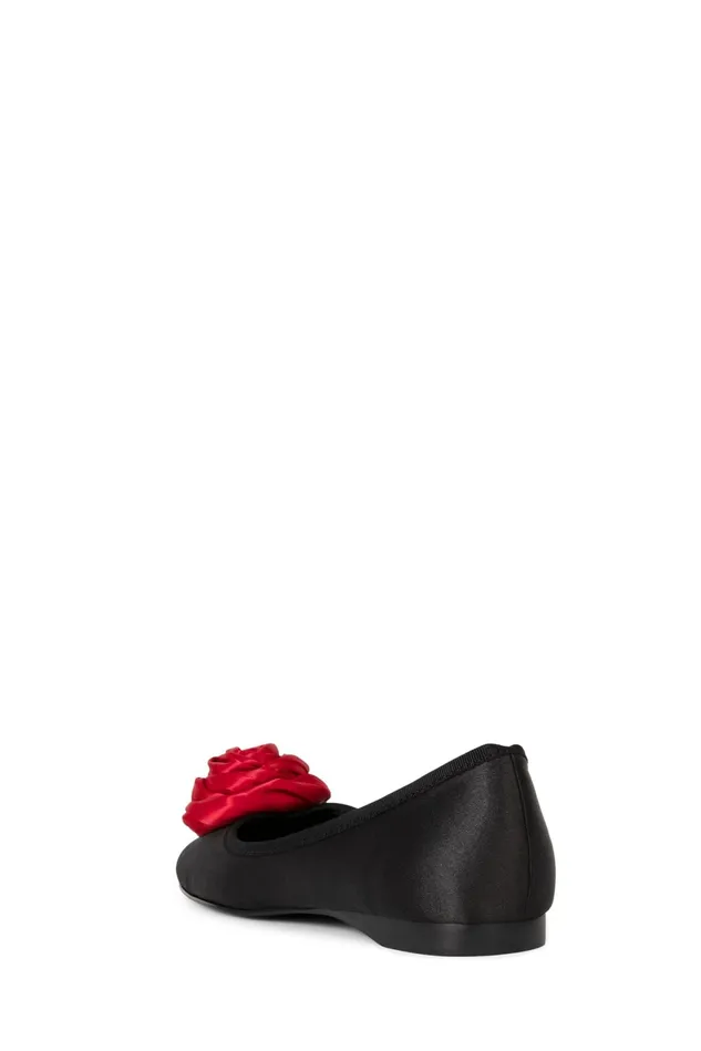 Women Jeffrey Campbell Ballet Flats ROSETTA Pink Satin Combo