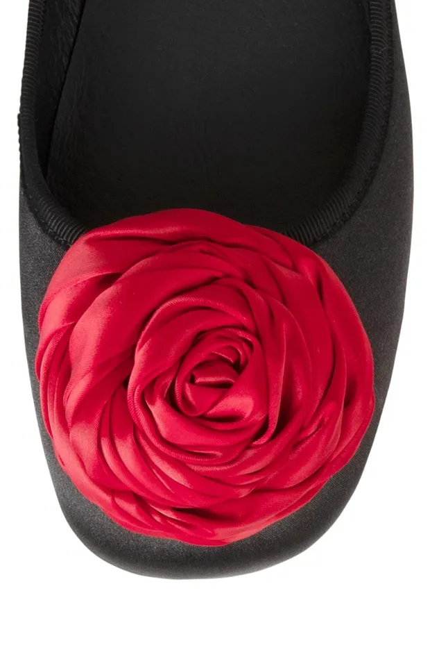 Women Jeffrey Campbell Ballet Flats ROSETTA Pink Satin Combo