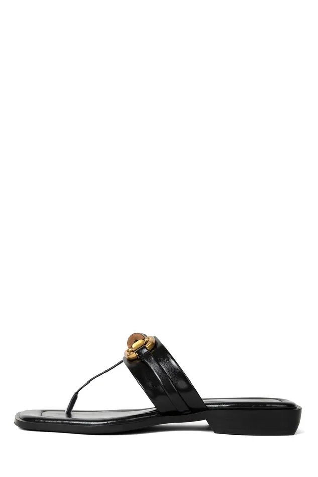 Women Jeffrey Campbell Flat BORABORA Black Gold