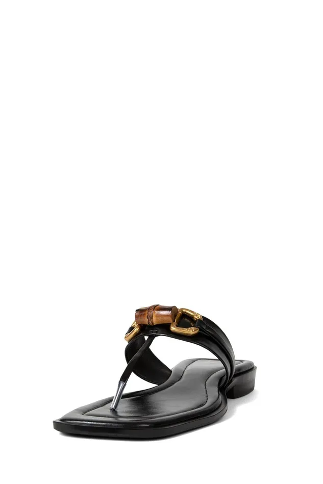 Women Jeffrey Campbell Flat BORABORA Black Gold