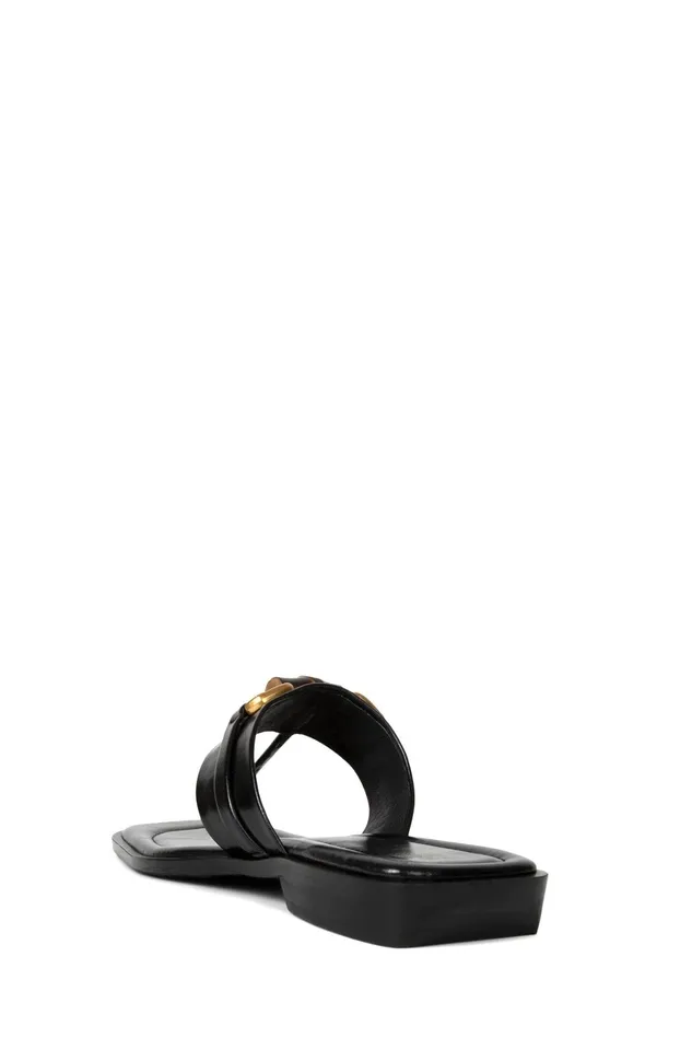 Women Jeffrey Campbell Flat BORABORA Black Gold