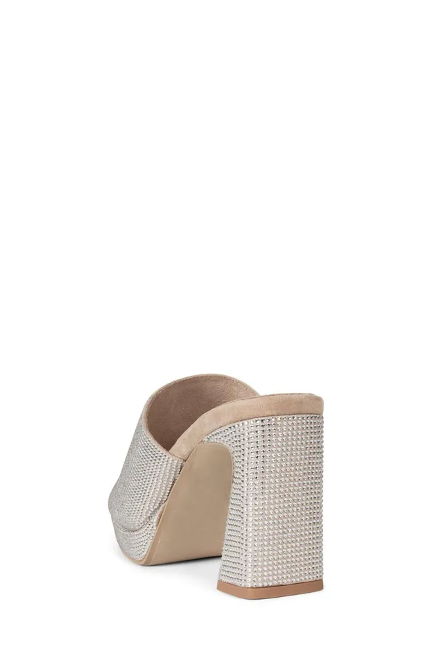 Women Jeffrey Campbell Heel CAVIARJS Nude Suede Champage