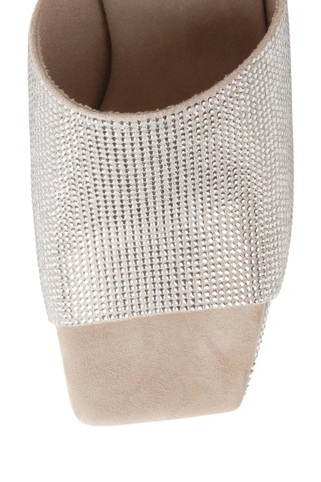 Women Jeffrey Campbell Heel CAVIARJS Nude Suede Champage