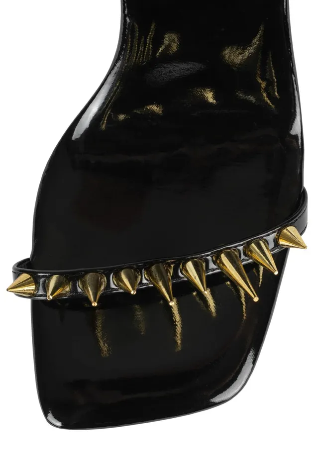 Women Jeffrey Campbell Heel SHARPENUP Red Patent Gold