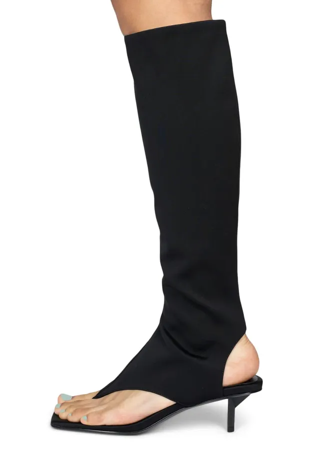 Women Jeffrey Campbell Knee To Thigh CONFIDENCE Black Neoprene