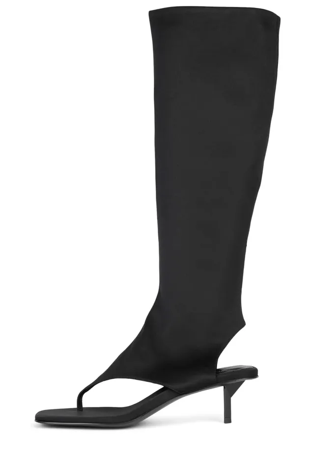 Women Jeffrey Campbell Knee To Thigh CONFIDENCE Black Neoprene