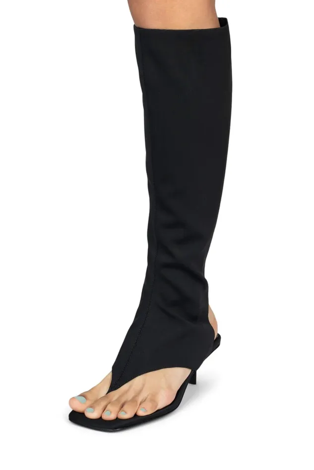 Women Jeffrey Campbell Knee To Thigh CONFIDENCE Black Neoprene
