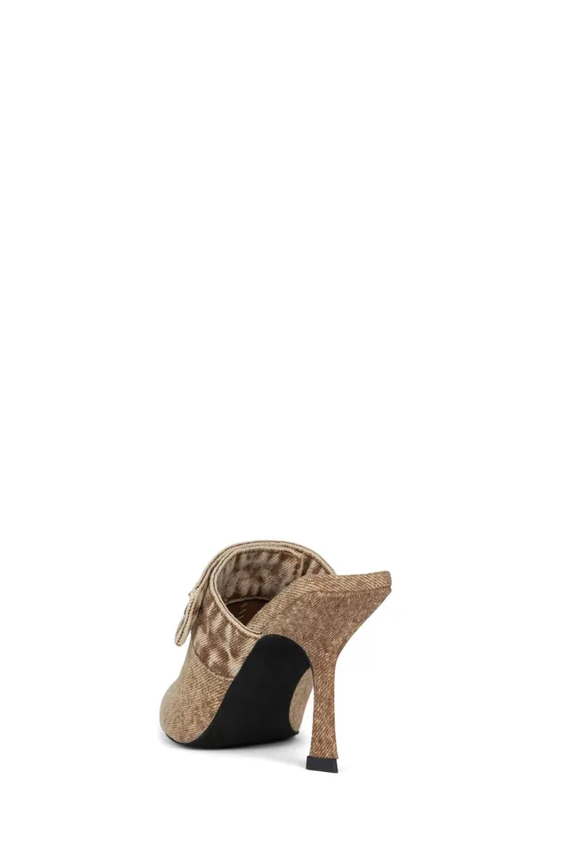 Women Jeffrey Campbell Mule GENES Tan Denim