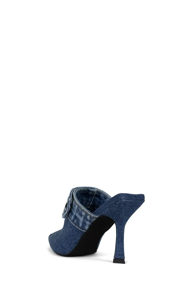 Women Jeffrey Campbell Mule GENES Tan Denim