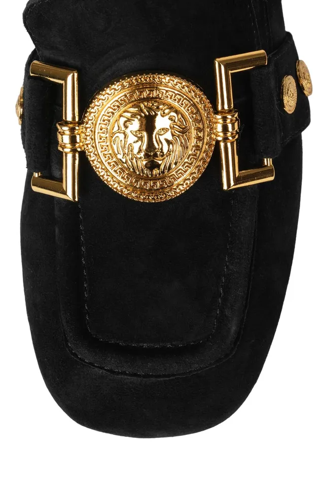 Women Jeffrey Campbell Pump LIONETTE Black Suede Gold