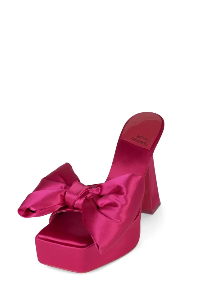 Women Jeffrey Campbell Sandal GAZENIA Fuchsia Satin