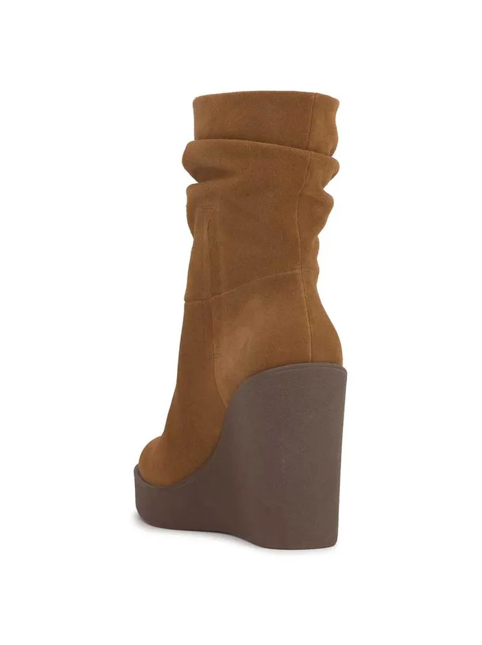 Women Jessica Simpson Boots and Booties Mynette Slouch Wedge Bootie In Tuscan Tan
