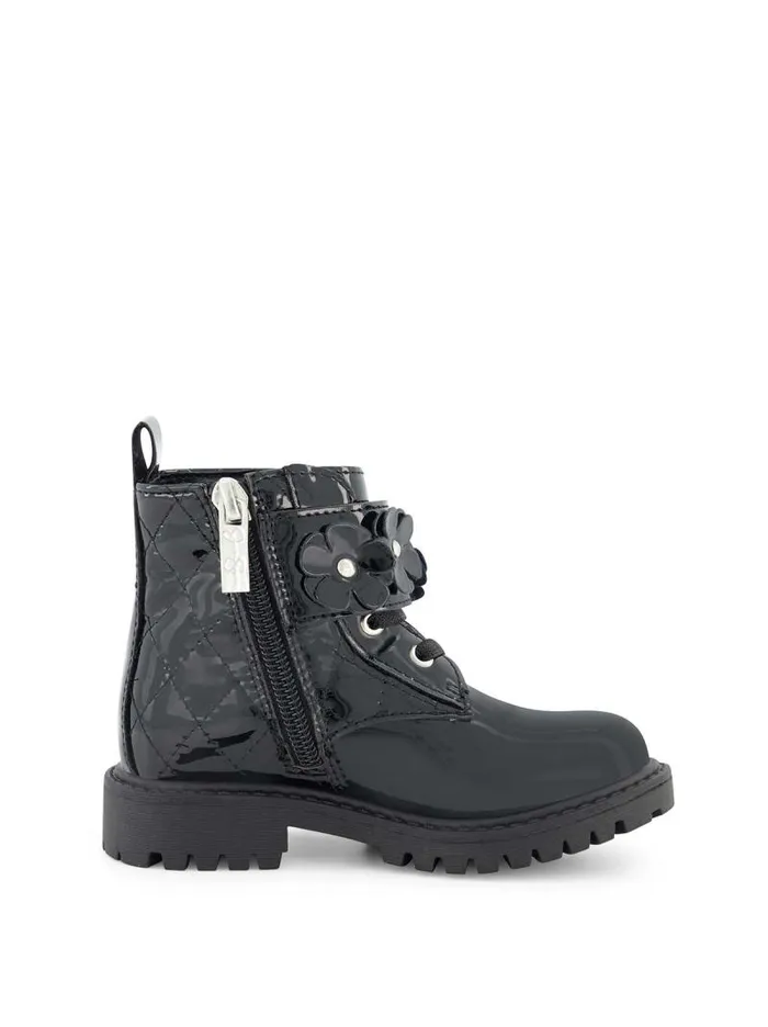 Women Jessica Simpson Boots and Booties Toddler Daria Flower Moto Boot In Black Women Jessica Simpson Boots and Booties Toddler Daria Flower Moto Boot In Black