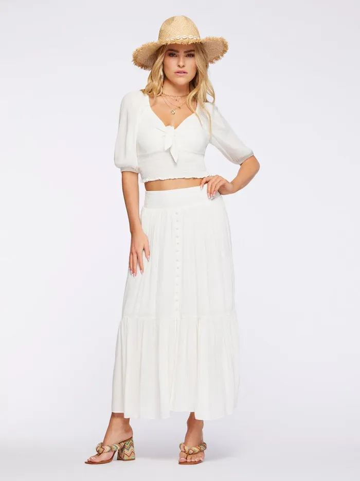 Women Jessica Simpson Bottoms Kelsie Skirt In Gardenia