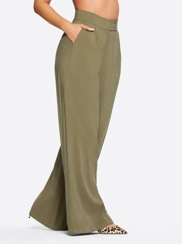 Women Jessica Simpson Bottoms Melba Wide Leg Trouser In Olive Night