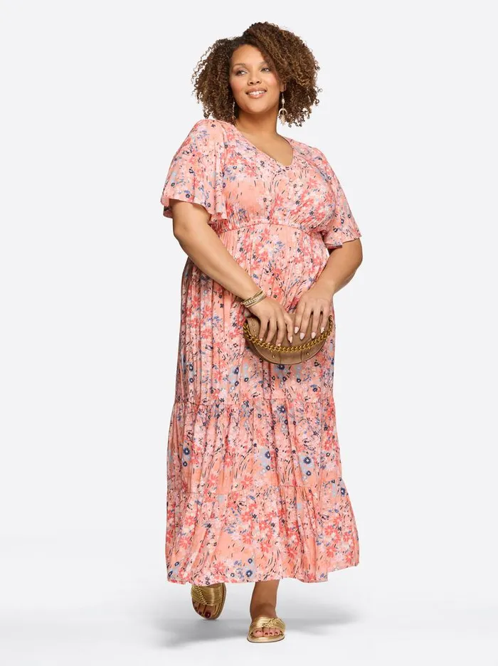 Women Jessica Simpson Dresses Naomi Dress In Blooming Pasture