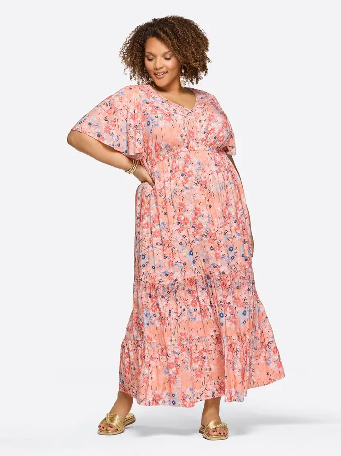 Women Jessica Simpson Dresses Naomi Dress In Blooming Pasture