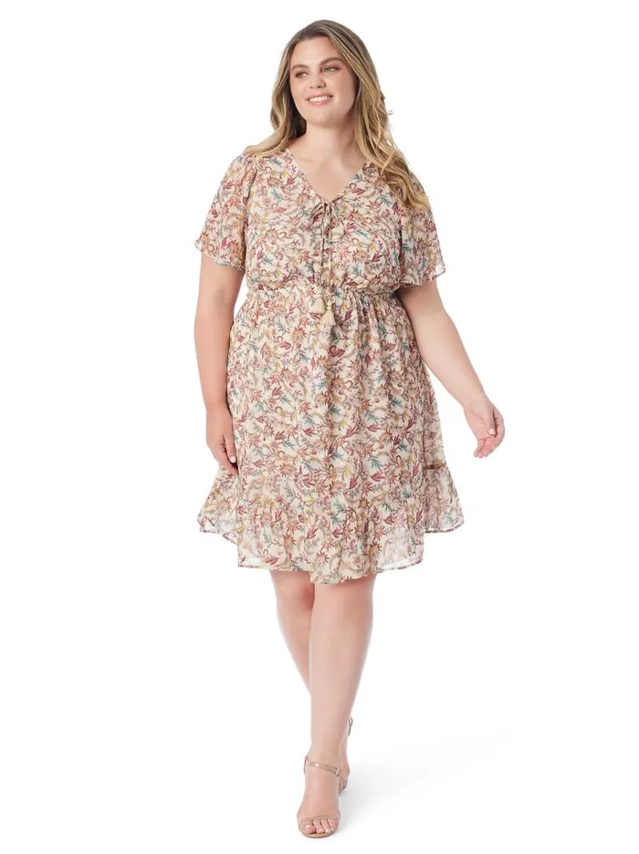 Women Jessica Simpson Dresses Regina Dress In Cartoon Florals