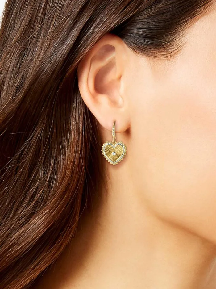 Women Jessica Simpson Earrings Heart Drop Earrings