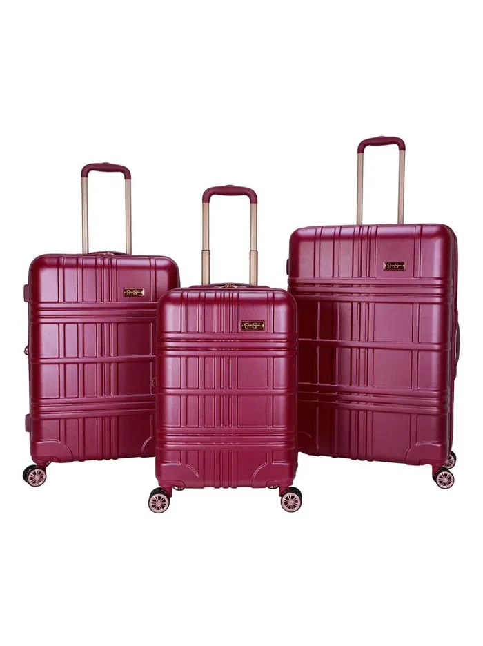 Women Jessica Simpson Luggage Jewel Plaid Luggage Collection In Violet