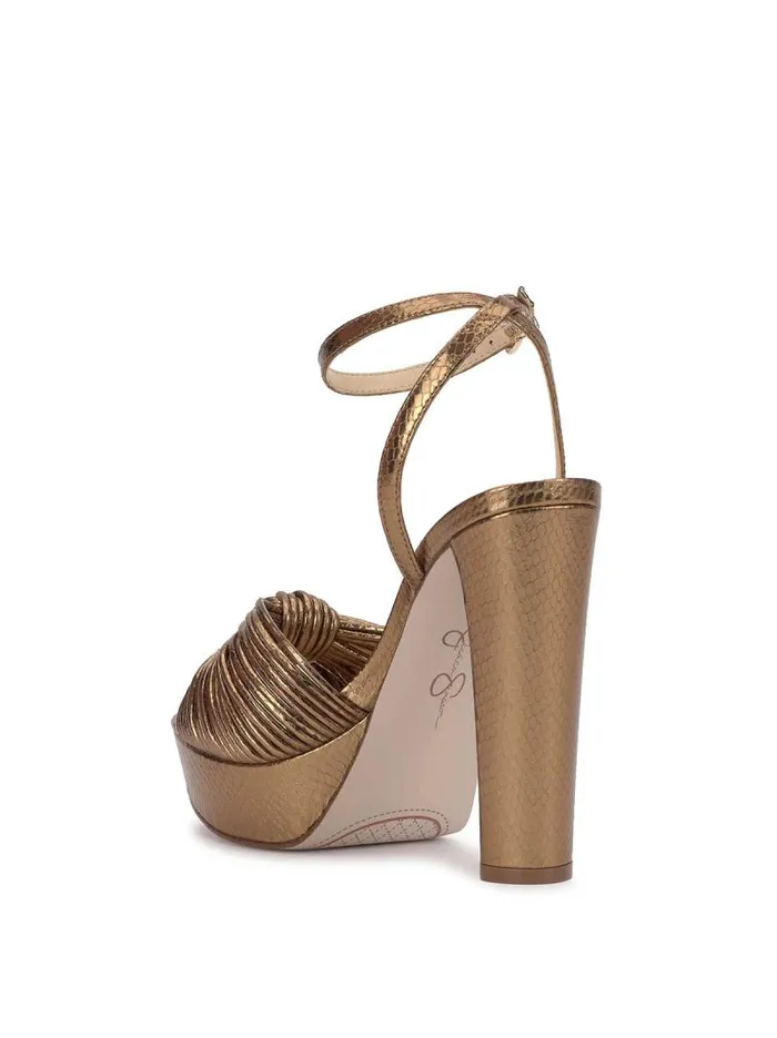 Women Jessica Simpson Platforms Immie Platform Sandal In Bronze Snake