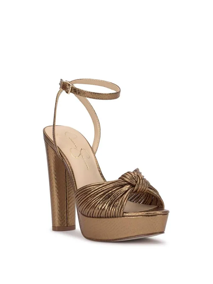 Women Jessica Simpson Platforms Immie Platform Sandal In Bronze Snake