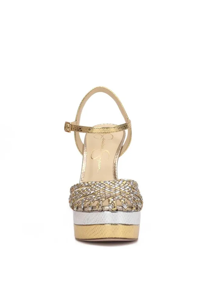 Women Jessica Simpson Platforms Inaia Braided Platform Sandal In Gold