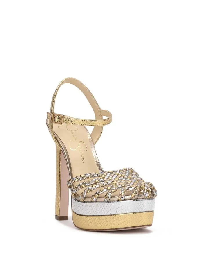 Women Jessica Simpson Platforms Inaia Braided Platform Sandal In Gold