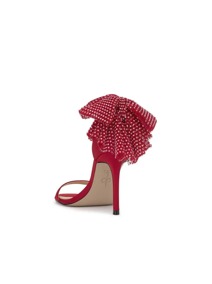Women Jessica Simpson Pumps Moure Bow Heel In Red Muse