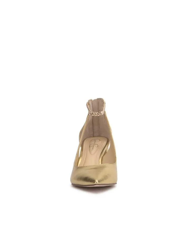 Women Jessica Simpson Pumps Sylan Chain Ankle Strap Pump In Gold