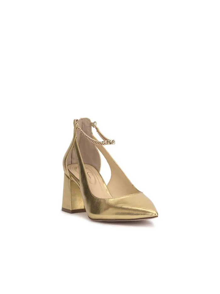 Women Jessica Simpson Pumps Sylan Chain Ankle Strap Pump In Gold