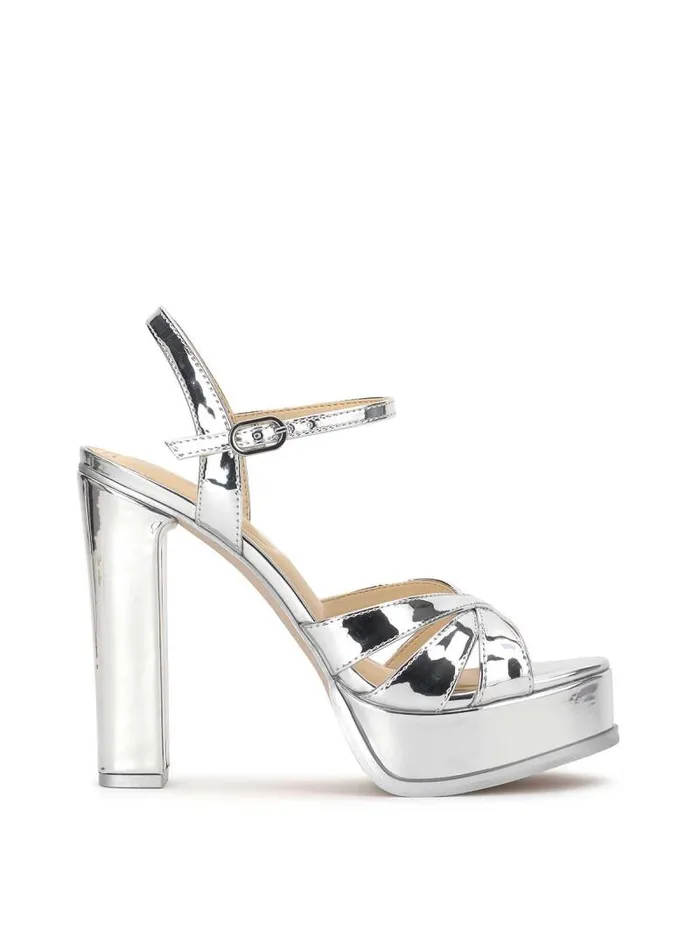 Women Jessica Simpson Sandals Giddings Platform In Silver