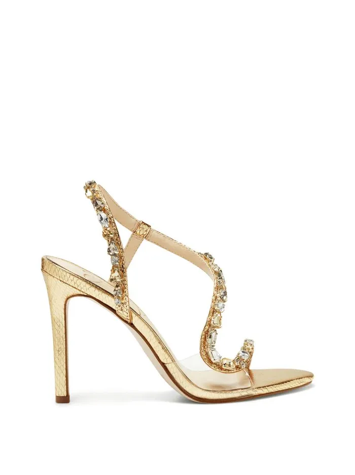 Women Jessica Simpson Sandals Jaycin High Heel In Gold